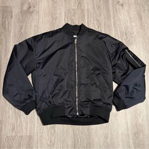 Abercrombie Nylon Bomber Jacket in Black